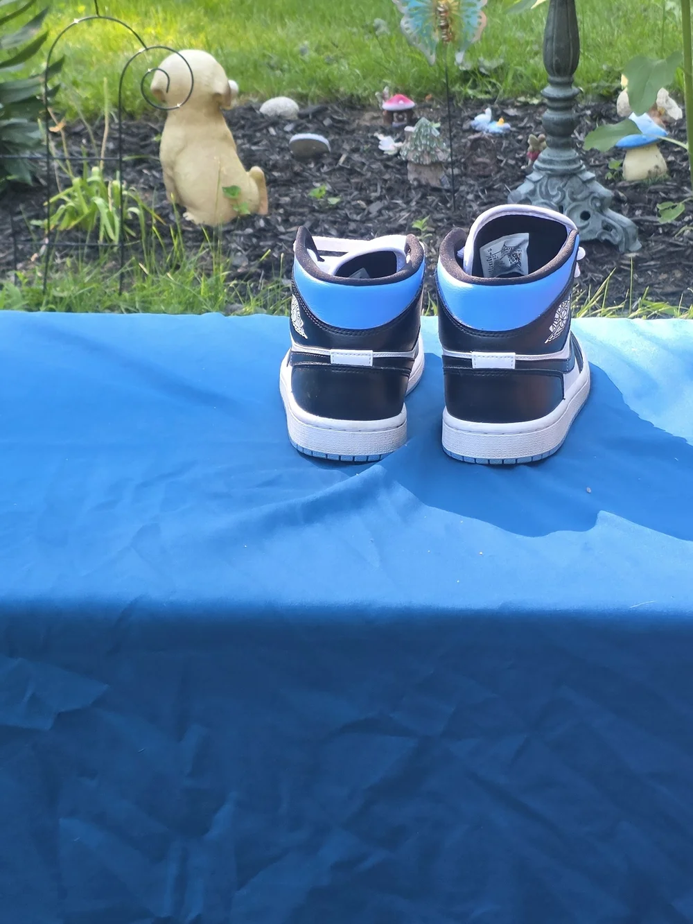 Nike Air Jordan 1 Mid White Black University Blue Sneakers